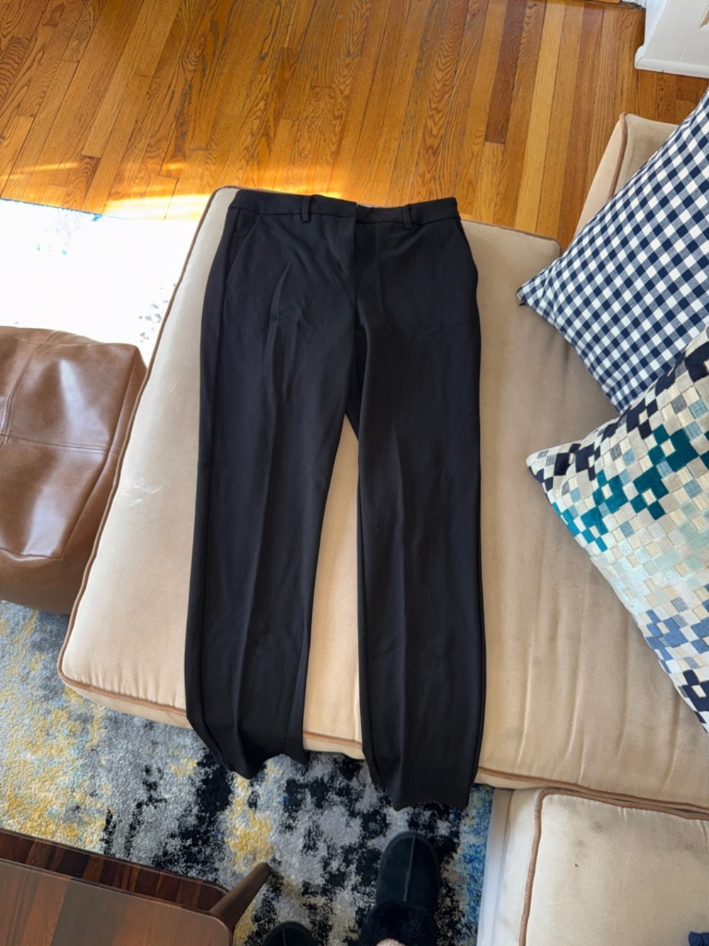 Tahari Black Straight-Leg Dress Pants